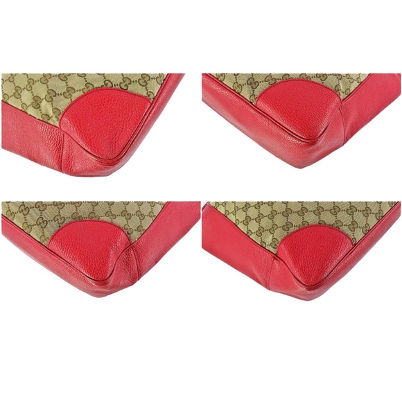 Gucci Red and Tan Signature Tote - Picture 5 of 15